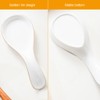 Maxramic Ceramic Spoon Rest for Stove Top, Golden Rim Spoon