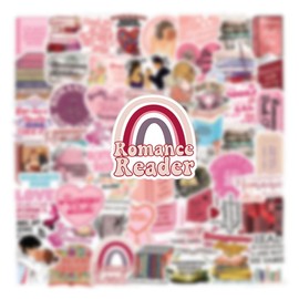 63Pcs Romance Reader Books Stickers Pack, Aesthetic Vinyl Waterproof Sticker Decals for Water Bottle,Laptop,Phone,Skateboard,Scrapbooking,Bumper Choice for Kids Teens Adults Fans for Party Supply