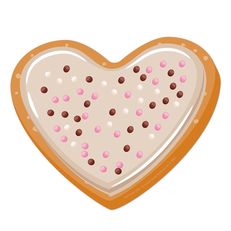 Eureka Valentine's Day Cookies Paper Cut-Out Classroom Decorations for Teachers,