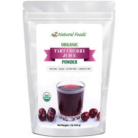 Z Natural Foods Organic Tart Cherry Juice Powder, Superfood Powder Designed to Promote Quality Sleep, Ideal for Juice, Smoothies, and Recipes, Non-GMO, Vegan, Gluten-Free, Kosher, 1 lb.