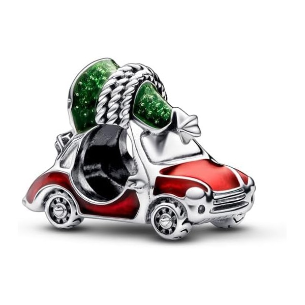 PHCLASY Christmas Charms Heart Family Bead Zirconia Fit The Largest