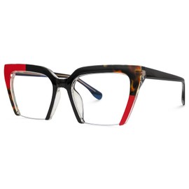 VOOGLAM Square Blue Light Glasses for Women Men Anti Eyestrain Dry Eyes Computer Phone TV Eyewear Danyale, Black, Medium