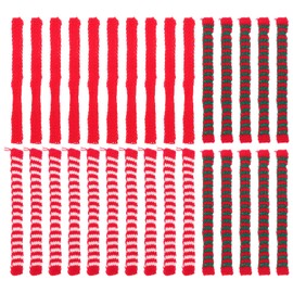 BESTonZON 30pcs Knitted Mini Scarves Xmas Crafts Christmas Theme Mini Scarves Lovely Scarf Decor