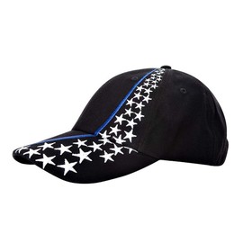 Thin Blue Line Stars and Stripes Slide Buckle Hat