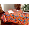 Mantel de hule con diseño de flores dulces – naranja
