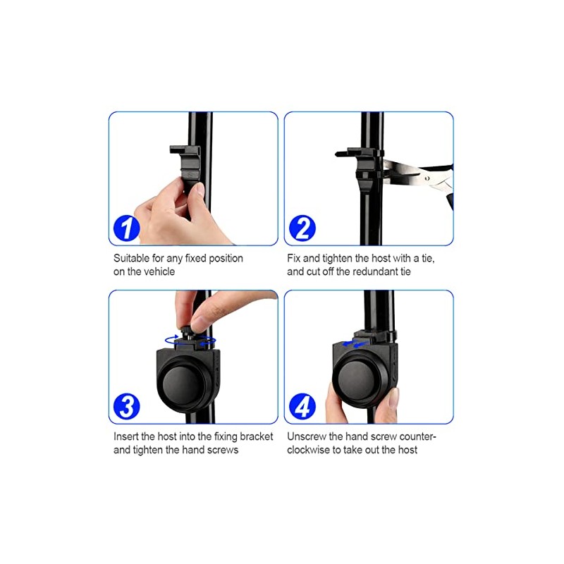 Bicycle Alarm System with Remote Control, 113 dB Motorcycle Alarm