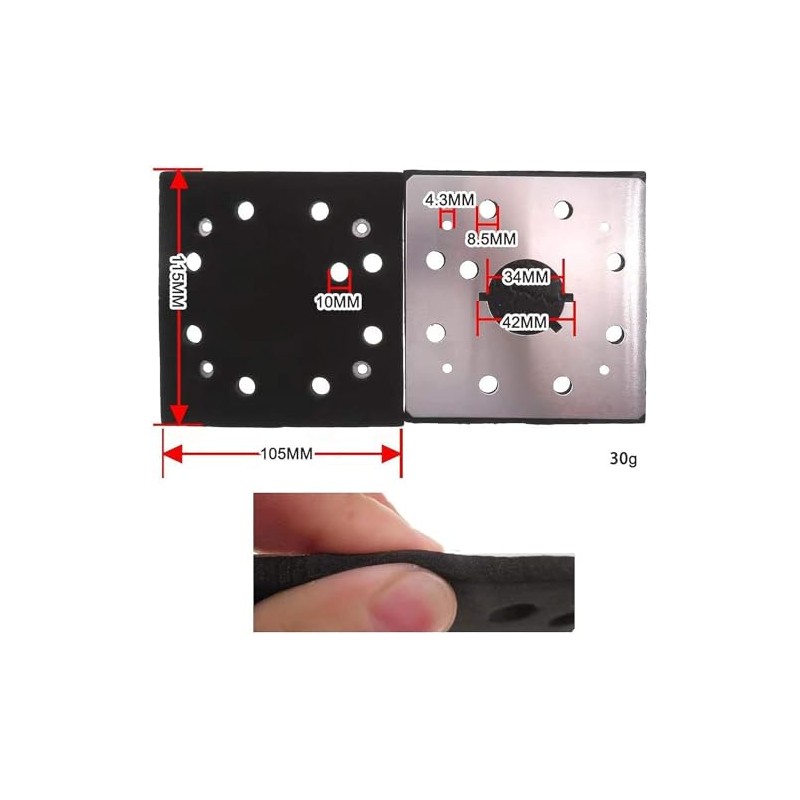 Sander Pad & Backing Plate for Dewalt 151284-00 151284-00SV DW411