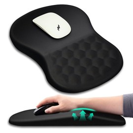 Alfombrilla de Ratn Ergonmica con Soporte para Mueca y Diseo de Masaje, Almohadilla de mouse para Descanso de Mueca para Alivio del Dolor con Espuma  