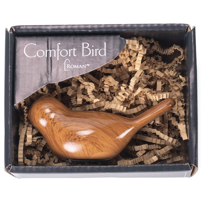 Natural Brown Shiny Comfort Bird 3 x 2 Resin Decorative