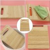 Tomaibaby Mini Washboard Wooden Washing Board Household for Students Clothes