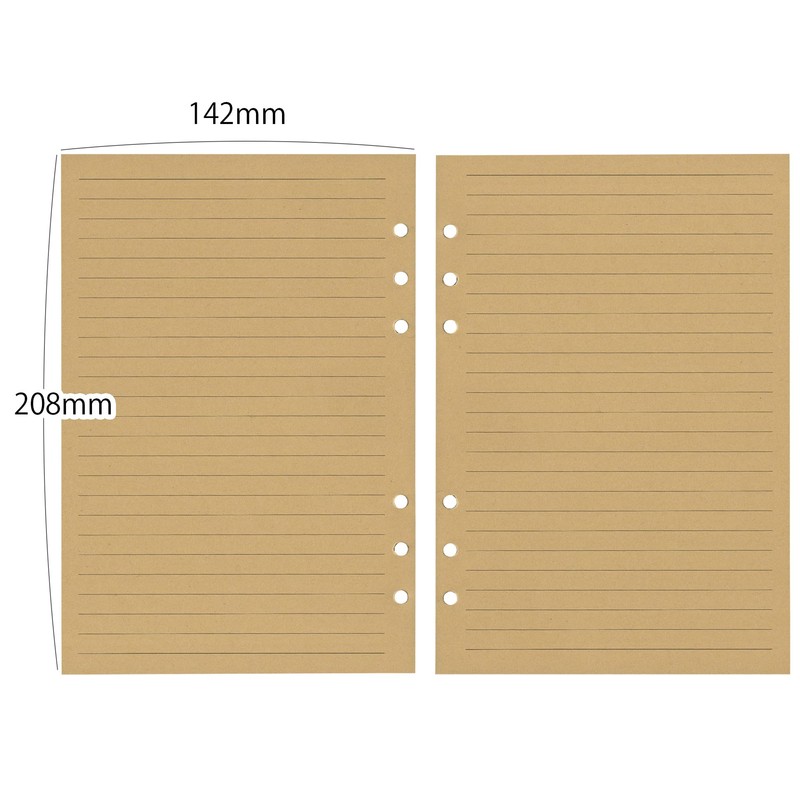 TSUKURIRO Kraft A5 Size Personal Organizer, Refill, 6 Holes, Ring,