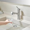 Aktines Pull Out Bathroom Faucet 1 Hole, Brushed Stainless