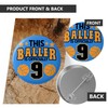 9th Birthday Pin - This Baller Is Officially 9 Button