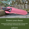 Jakoti Hand Shears (L30cm) with Handmade Leather Holster. One Handed