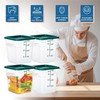 BIEAMA 4 Pack Food Storage Containers with Lids, 4 Quart