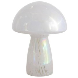 Urban Lifestyle 12" Iridescent Tortoise Glass Mushroom Lamp, Modern Retro Table Lamp for Bedroom, Living Room, or Office Décor