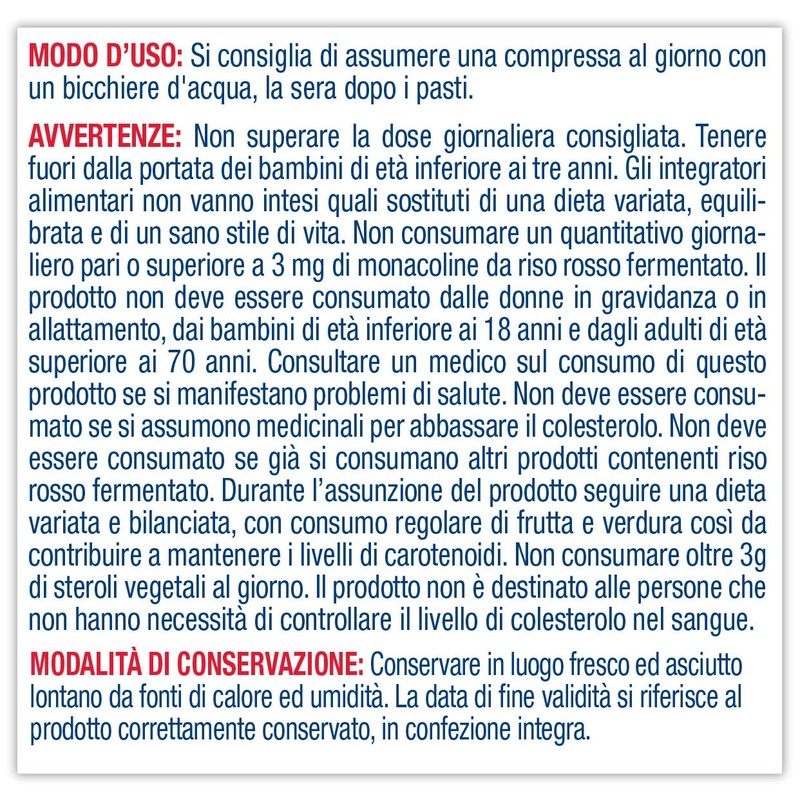 Colesterol Act Plus Forte, Integratore Alimentare Colesterolo, 60 Compresse