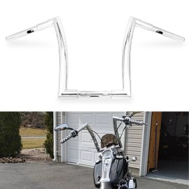 21ST Chrome 14" Rise 1.5 inch Fat Ape Bar Handlebar For Harley Road King Road Glide
