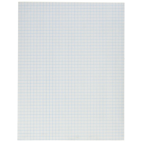 School Smart Graph Paper Pad with Chipboard Back, 8-1/2 x 11 Inches, 1/4 Inch Rule, White, Pack of 12