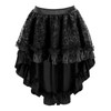 KUOSE Women's Steampunk Skirt Asymmetric Chiffon Lace Tulle Skirt Plus
