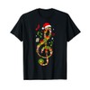 Christmas Musical Note Music Lover Christmas Carol Tree T-Shirt, black