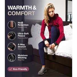 Thermajane Long Johns for Women - Thermal Leggings for Women, Fleece Lined Thermal Underwear Bottoms (3X-Large, Nude)