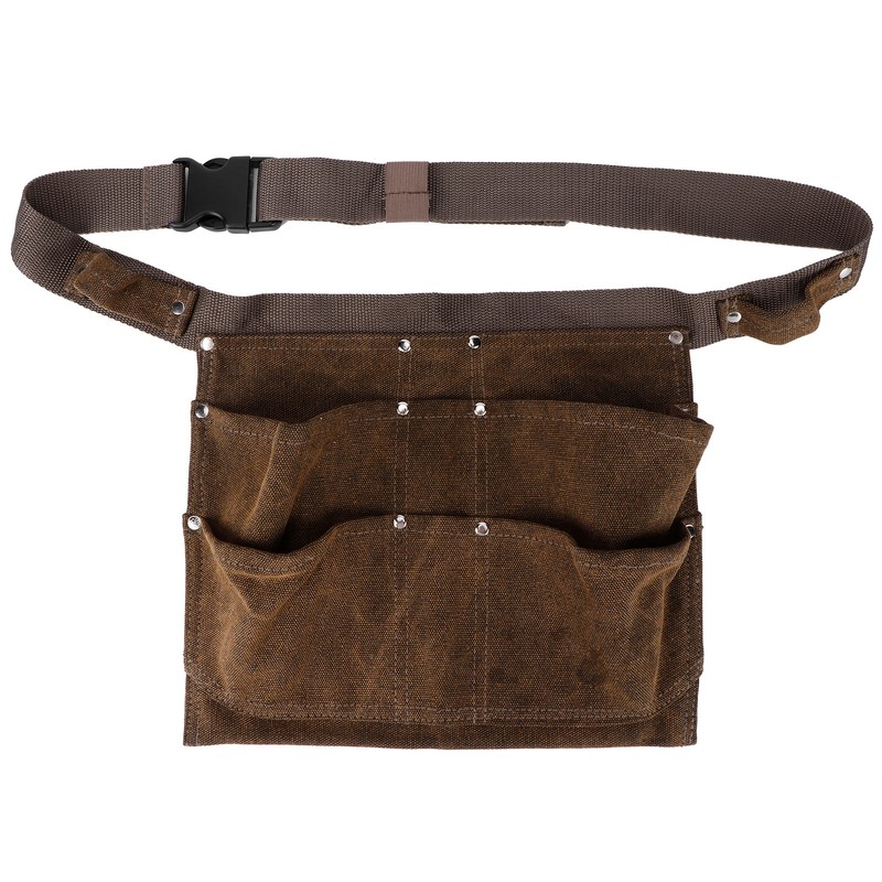Waxed Canvas Apron Thickened Waterproof Tools Pocket Apron for Garden