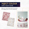 Ragged Rose Christmas Table Cloth - Festive Linen Tablecloth with