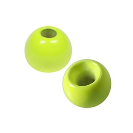 Temorah Brass Fly Tying Beads,Round Ball Beads Fly Tying Materials 100 Count (Chartreuse, 2.8mm (7/64"))