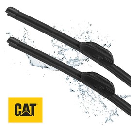 Caterpillar CAT Clarity Premium Performance All Season OEM Replacement Windshield Wiper Blades Streak, black, 26 + 26 inch (pair for front windshield)