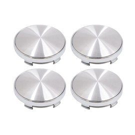 sourcing map 4pcs 60mm Dia 5 Clip Car Tyre Wheel Center Hub Cap Cover Silver Tone