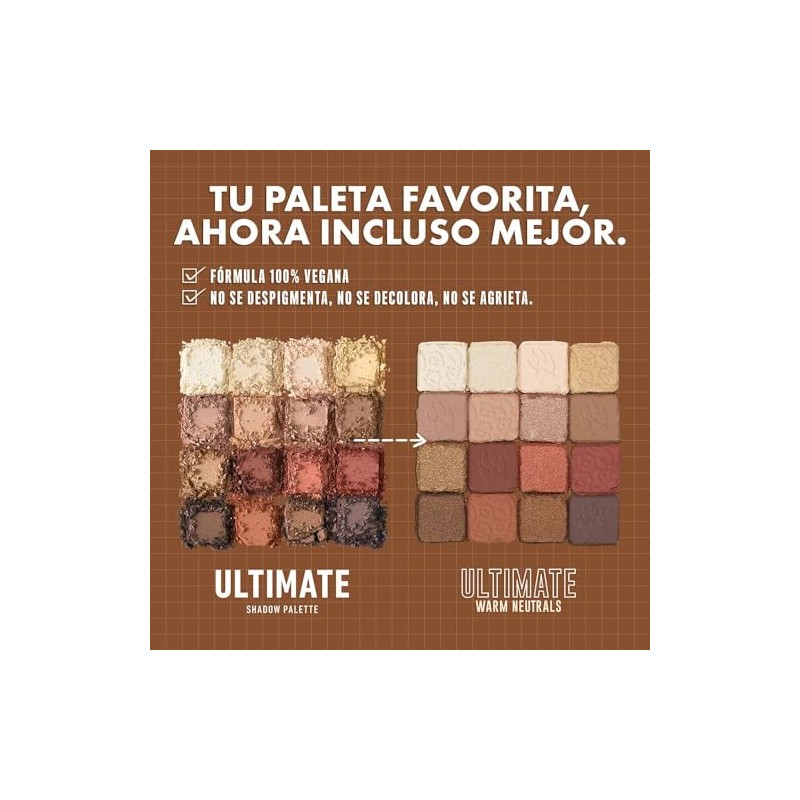 NYX Professional Makeup Ultimate Shadow Palette, Tono Warm Neutrals