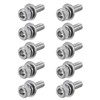 uxcell M3 x 8mm Stainless Steel Hex Socket Head Cap Screws Bolts Combine with Spring Washer and Plain Washers 10pcs