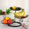 OwnMy 3-Tier Fruit Basket Stand Decorative Iron Fruit Bowl, Metal