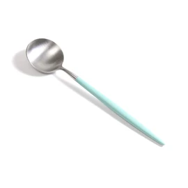 Cutipol GOA Turquoise Silver Dessert Spoon G008T