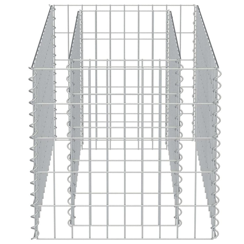 vidaXL Gabion Raised Bed - Galvanized Steel Outdoor Planter -