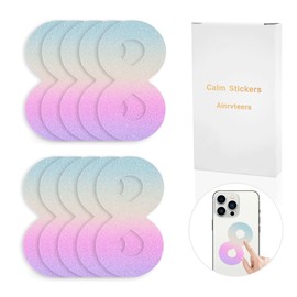 Calm Stickers for Anxiety Sensory Stickers Anti Stress Tactile Textured Stickers Combined with Breathing Exercise for Fidget Strips Suitable for Children and Adults (10 Pierces) (Color Gradient)