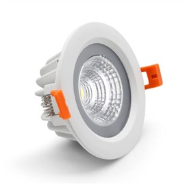 LS-PRO 3.5inch 7w LED Recessed Ceiling Light Slim Aluminium Panel, Anti Rust Fixture Downlight Shower Spotlight IP65 Waterproof for Wet Location Indoor & Outdoor Cold light/5000k-White Body
