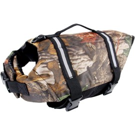Camo Pet Life Preserver Jacket,Camouflage Dog Life Vest with Adjustable Buckles,Dog Safety Life Coat for Swimming, Boating, Hunting | (XS, S, M, L, XL) … (Camo Dog, XX-Large)