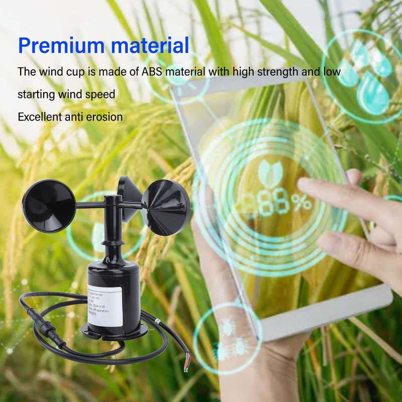 Wind Speed Sensor Professional High Accuracy 3 Cups Wind Speed