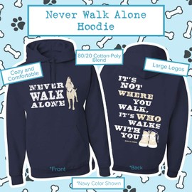 Dog is Good Hoodie Never Walk Alone - Great Gift for Dog Lovers, Made with High Premium Materials, For Men and Women Navy Blue