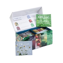 EZRLeaf Tea Assortment Box 22 CT, Presentation Sampler, Gift Box, Pyramid Tea Bags