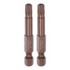 sourcing map 2pcs T30 Torx Bit 1/4" Hex Shank 2"