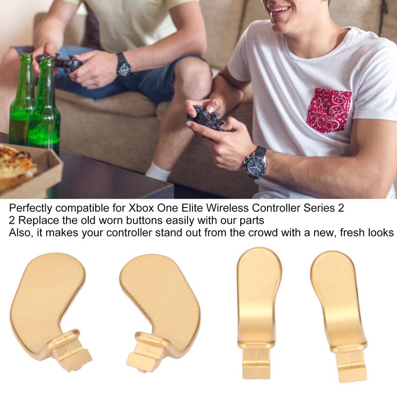 4 Pieces Stainless Steel Controller Paddle Replacement Parts for Elite