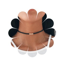 MIQIQAO Black Gothic Hollow Lace Choker Necklace Silver Cross Pendant Necklace Black Crystal Pendant Necklace For Women Girls (Magic)