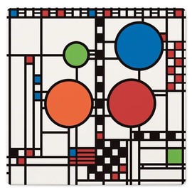 Frank Lloyd Wright Coonley Playhouse Window 8" Square Stone Trivet