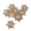 LUOEM Wooden Snowflake Pendants Christmas Decoration Hanging Decorations with String
