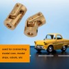 2-Pack Universal Joint Shaft Coupler, Copper DIY RC Model Motor