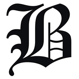 Applicable Pun Old English Letter B - Vinyl Decal for Outdoor Use on Cars, ATV, Boats, Windows and More - Black 3 Inches Tall