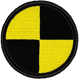 Crash Test Patrol Patch - 2" Diameter Round Embroidered Patch (Sew-on)